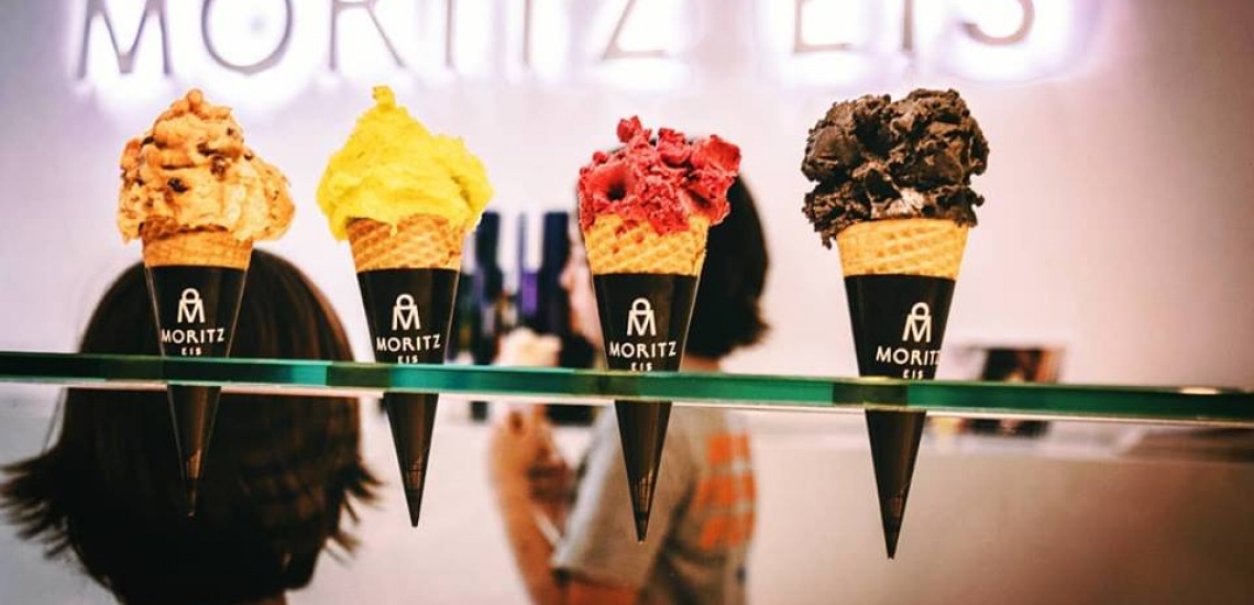 Moritz Eis ice cream, кафе-мороженое Moritz Eis в Будве
