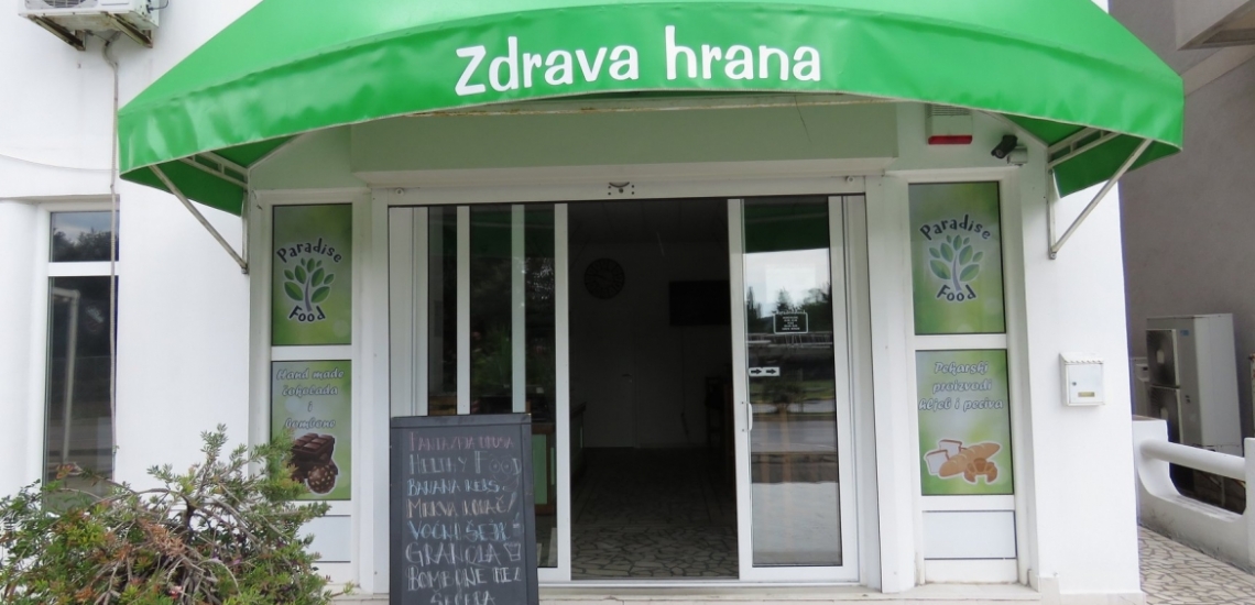 Paradise Food / Zdrava Hrana, веганское кафе и магазин здоровой еды Paradise Food в Будве
