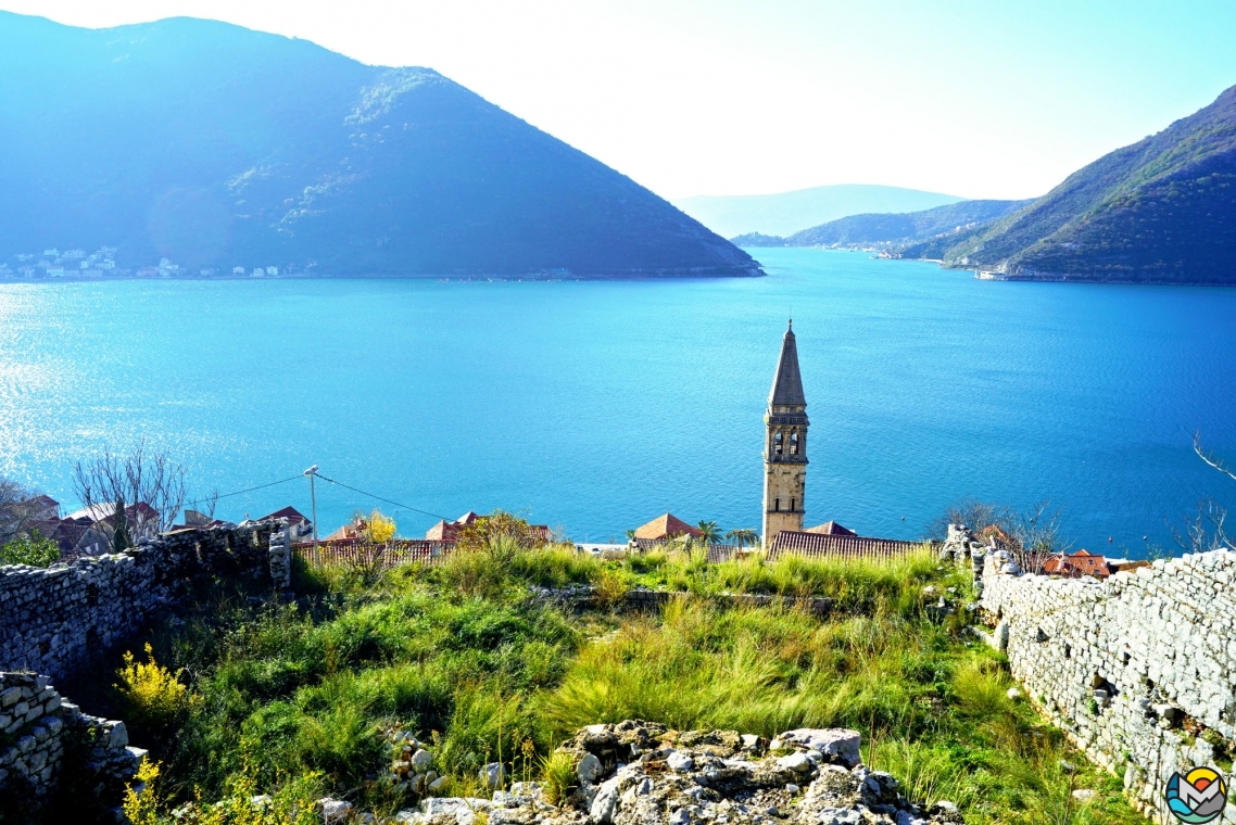 Perast, the fortress of St. Cross