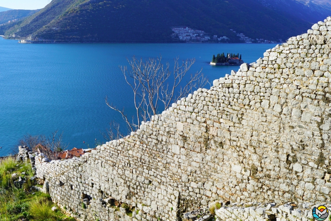 Perast, the fortress of St. Cross