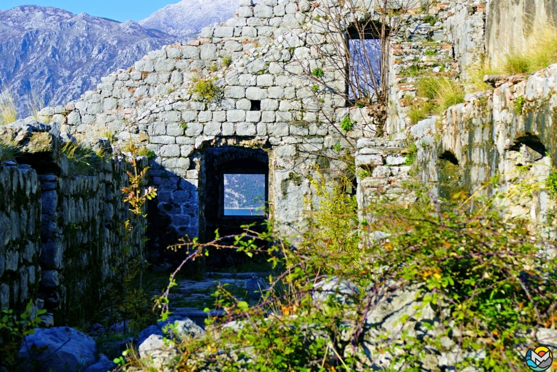 Perast, the fortress of St. Cross