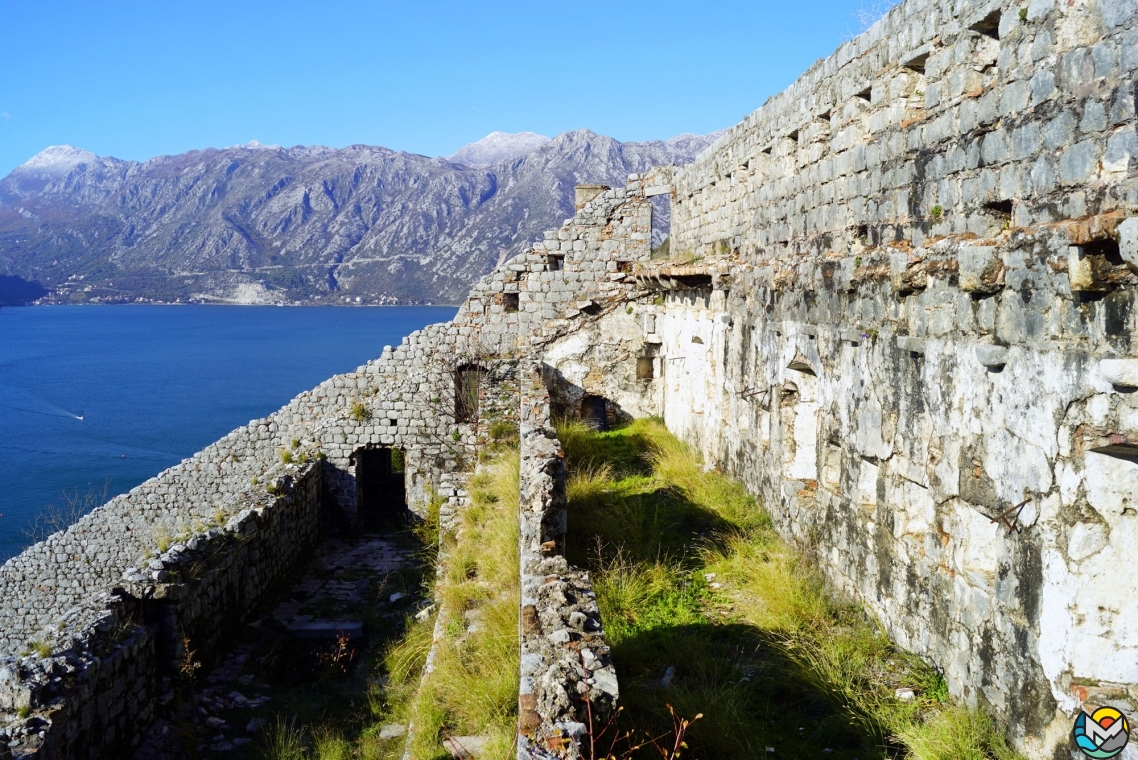 Perast, the fortress of St. Cross