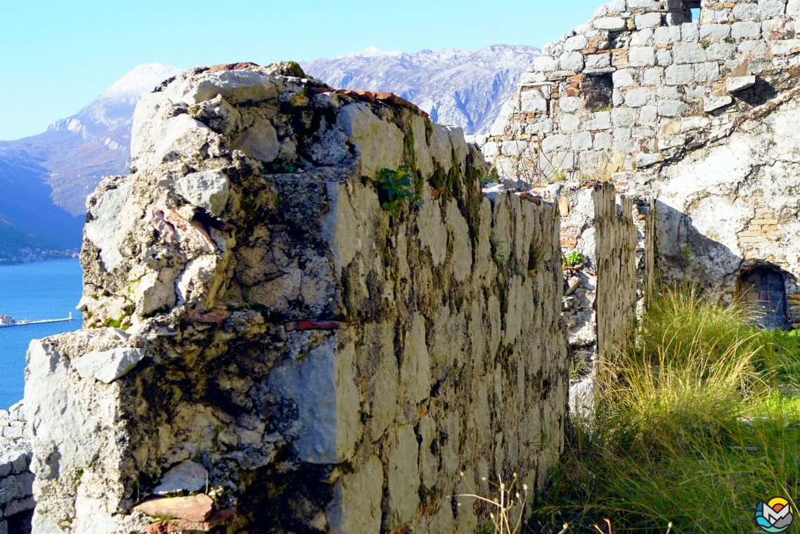 Perast, the fortress of St. Cross