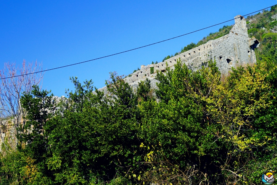 Perast, the fortress of St. Cross