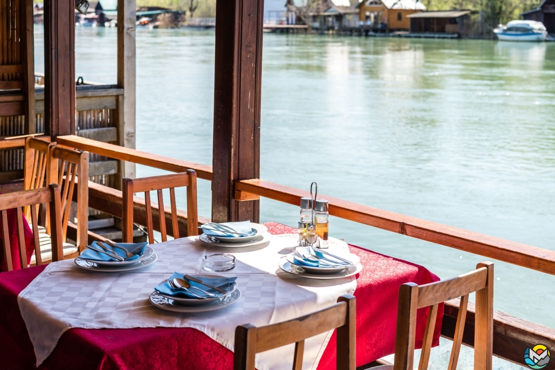 Restaurant on Bojana, Ulcinj, Montenegro