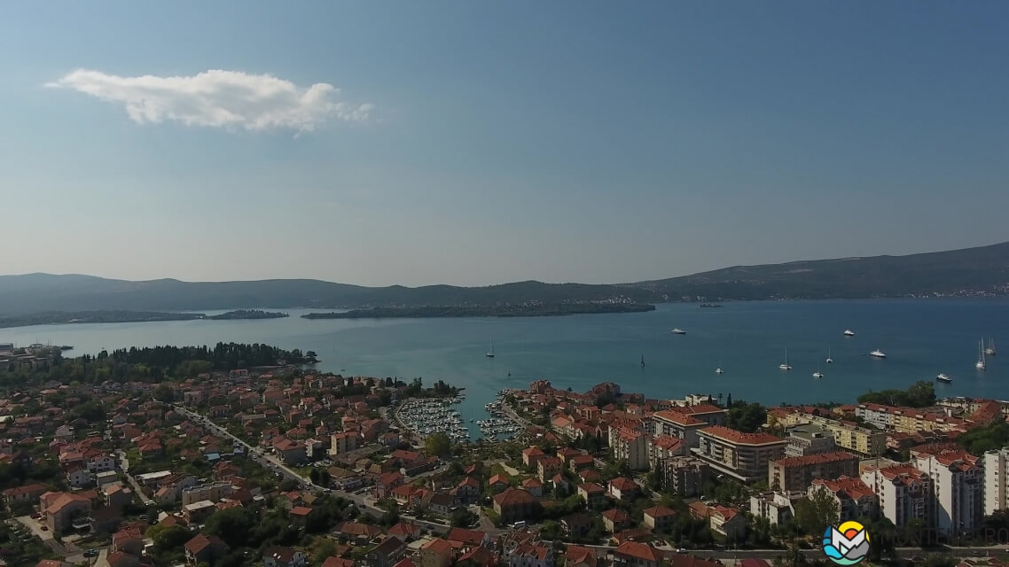 Town view from Mount Vrmac, Tivat, Montenegro