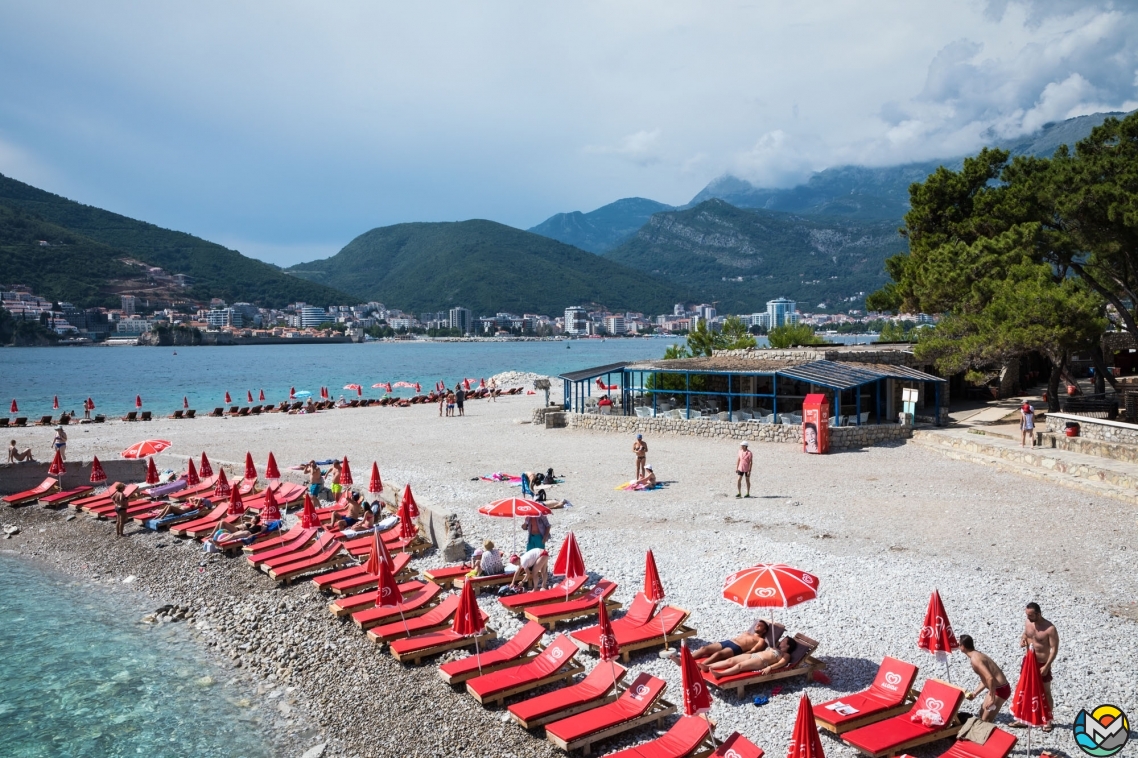 Hawaii Beach at St.Nicholas Island, Budva Riviera, Montenegro