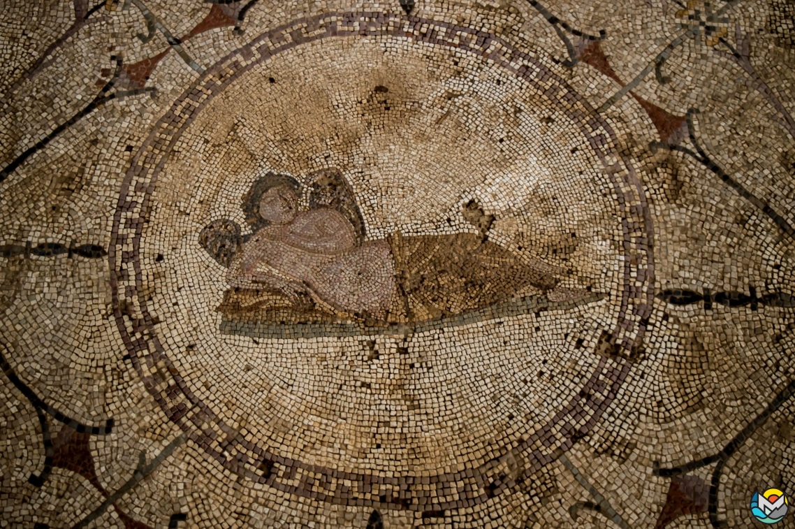 A unique mosaic depicting Hypnos, the god of sleep