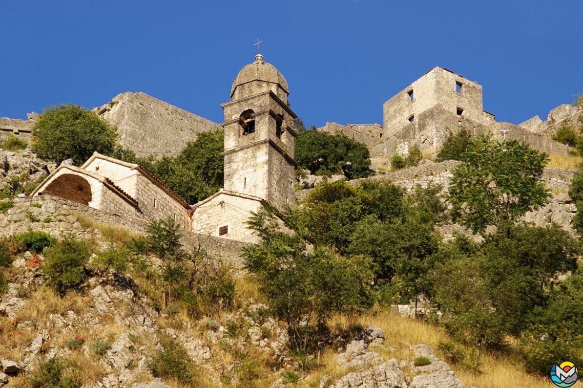 The Church of Our Lady of Remedy and the San Giovanni Castle, Kotor, Montenegro
