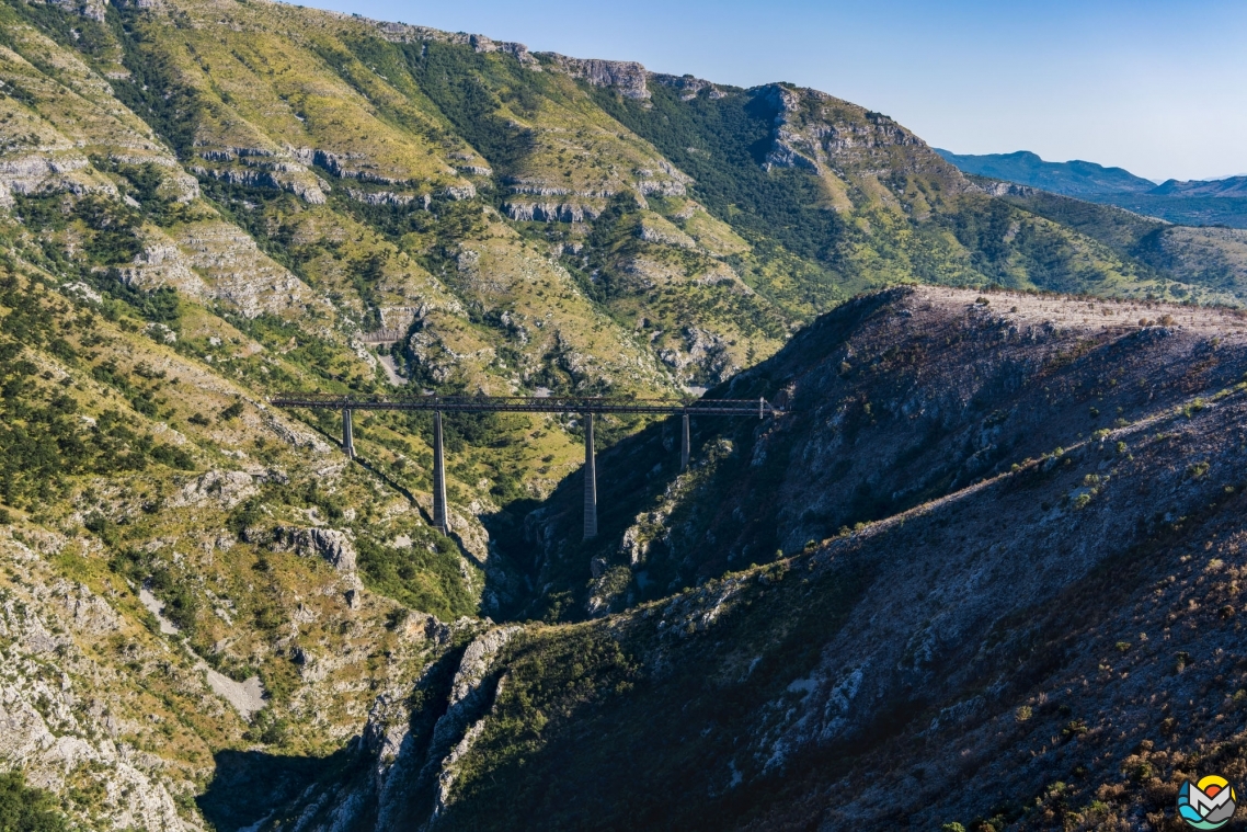 The bridge over the Mala River in the area of Kolashin, 200 meters (656 feet) high, 500 meters (1640 feet) long