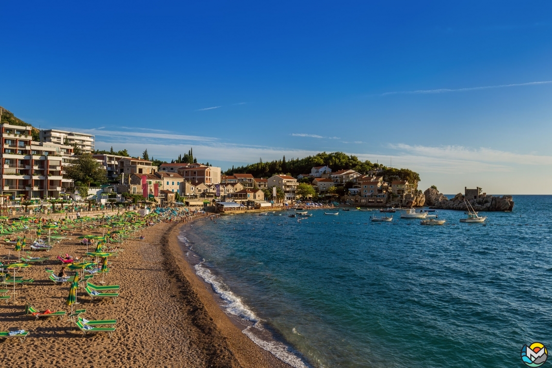 Pržno beach, Budva Riviera, Montenegro