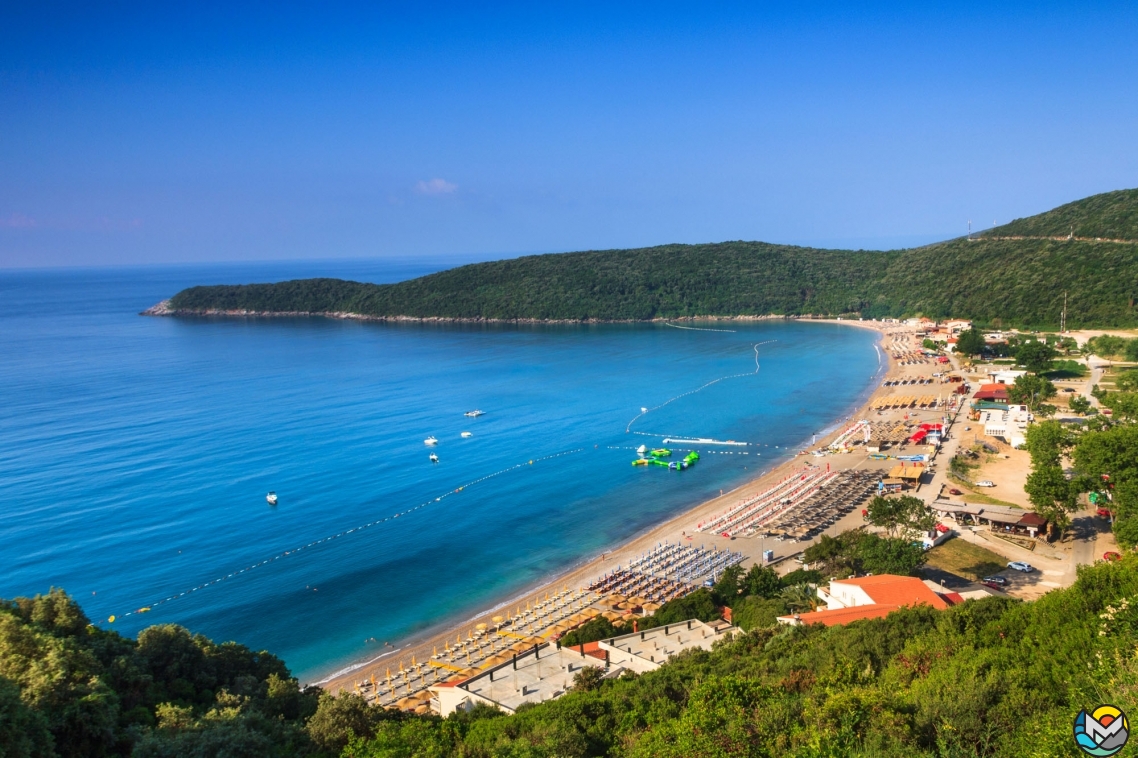 Jaz, one of the largest beaches in the country, Budva, Montenegro